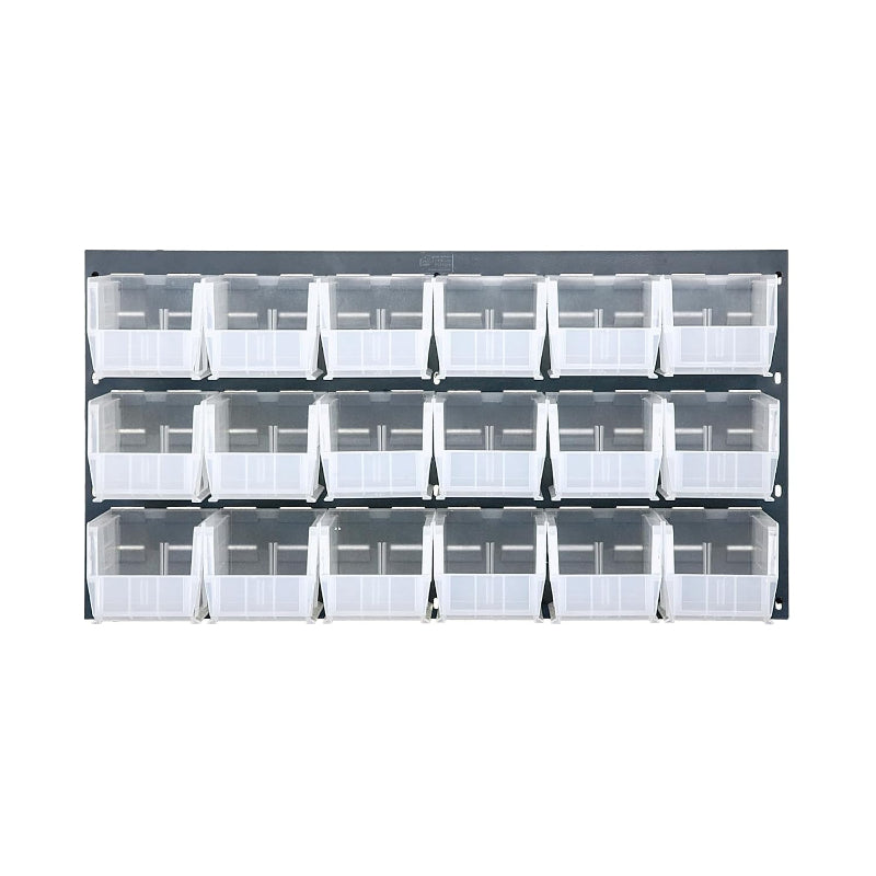 36"×19" Clear Louvered Panel Storage Bin Set