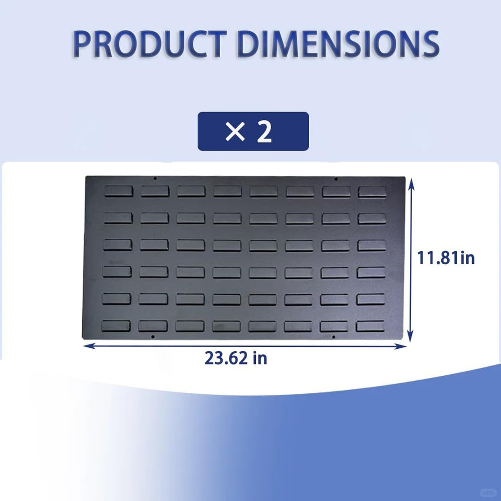 30‑Bin Wall‑Mounted Metal Storage Rack