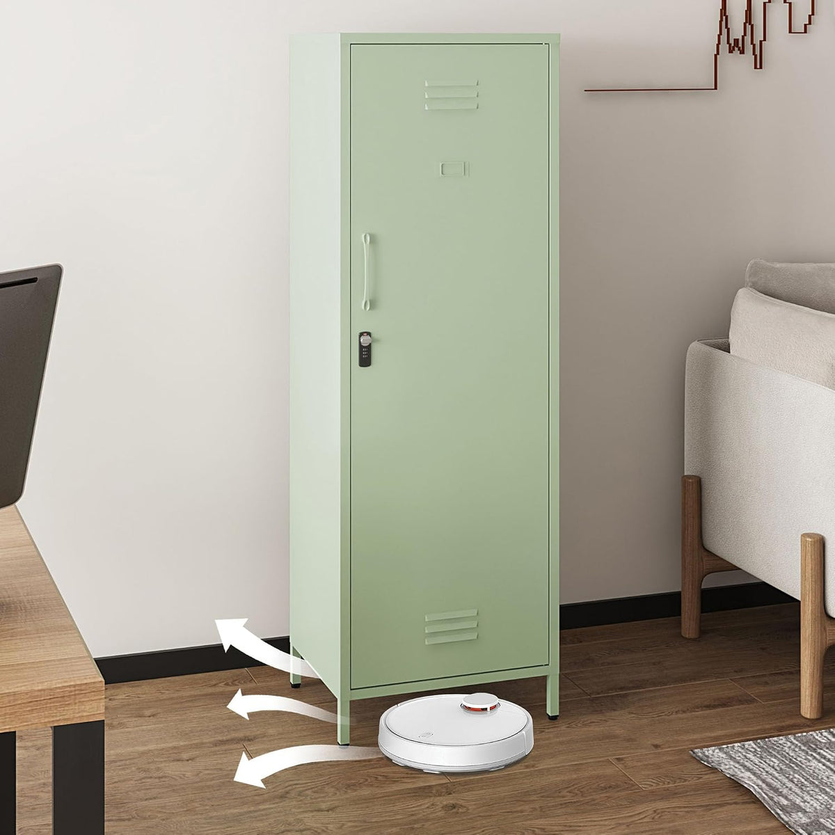 59.06'' Green Tall Metal Storage Cabinet