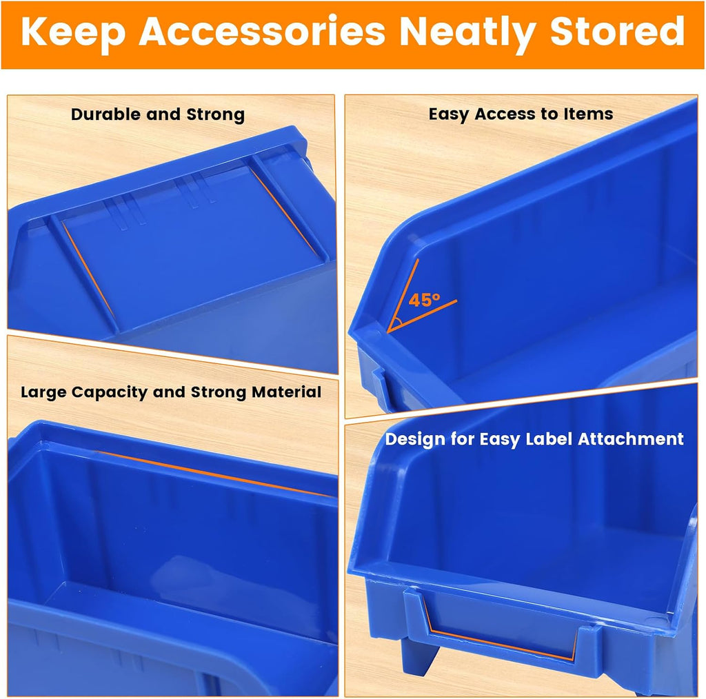 30‑Bin Wall‑Mounted Heavy‑Duty Storage Rack