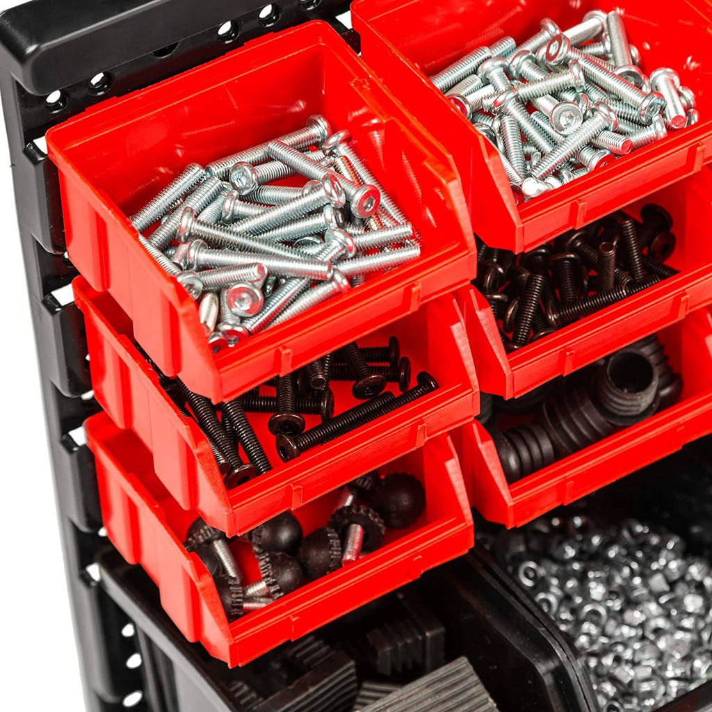30‑Bin Wall‑Mounted Plastic Parts Storage Rack