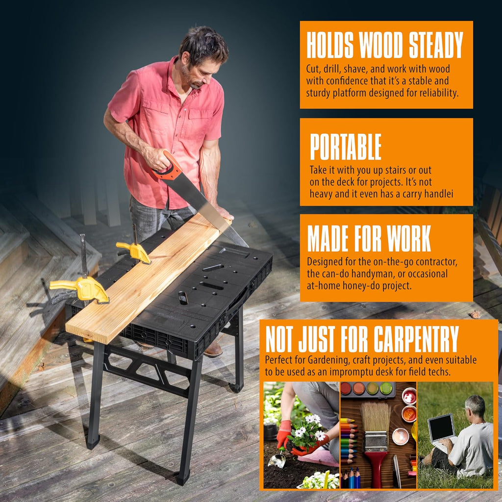 34"x24" Lightweight Folding Workbench