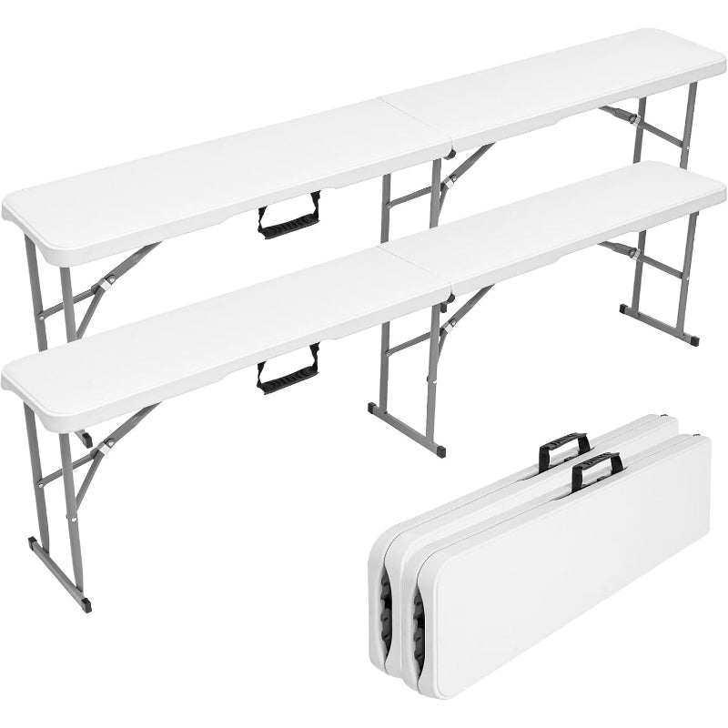 6FT 2‑Pack Fold‑in‑Half Folding Bench